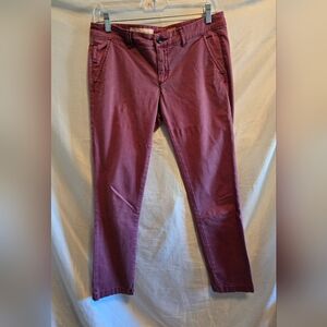 Anthropologie Pilcro And Letterpress Hyphen  Pants Chinos,  SZ 27, Burgundy